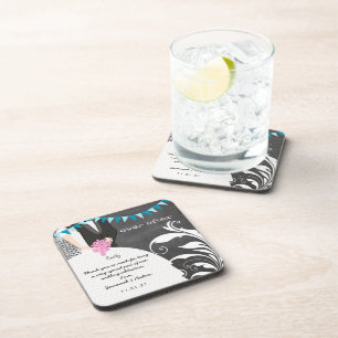 Porta copos de Casamento de Chalkboard Bride & Gro