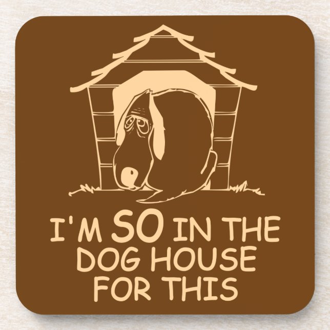 PORTA COPOS de cores personalizadas da CASA DOG (Frente)