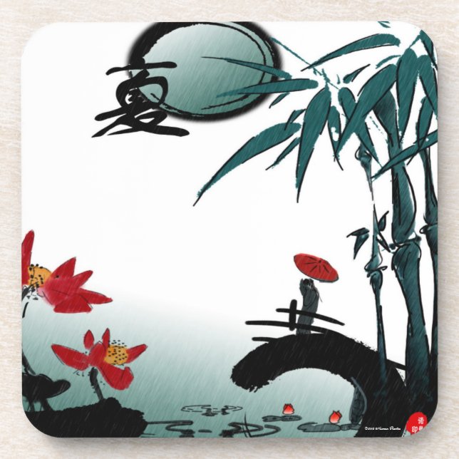 Porta copos de Cork de Verão (Frente)