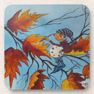 Porta copos de Cork Set Ann Hayes Pixie Painting