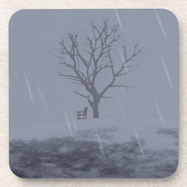 Porta copos de Cortiça de inverno (Frente)