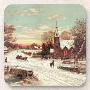 porta copos de cortiça "Véspera de Natal"