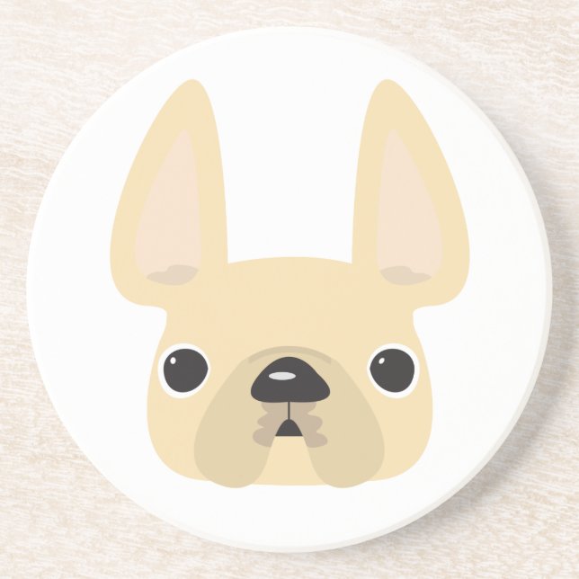 Porta copos de creme de Frenchie (Frente)