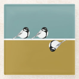 Porta copos de Design de aves minimalista