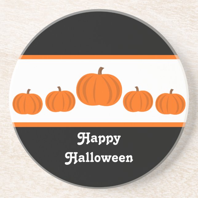 Porta copos de Dia das Bruxas de Abóbora (Frente)