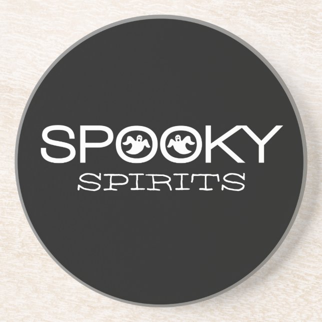 Porta copos de Dia das Bruxas de Tipografia Spooky (Frente)