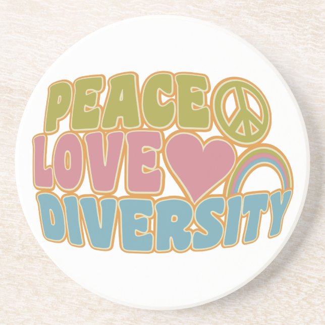 PORTA COPOS DE DIVERSIDADE DE AMOR DE PAZ (Frente)