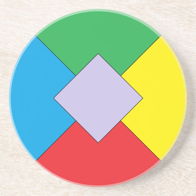 Porta copos de Elementos Geométricos (Frente)