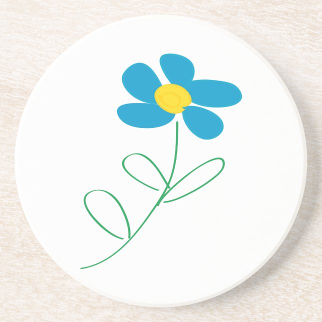 Porta copos de Flor Petal Azul (Frente)