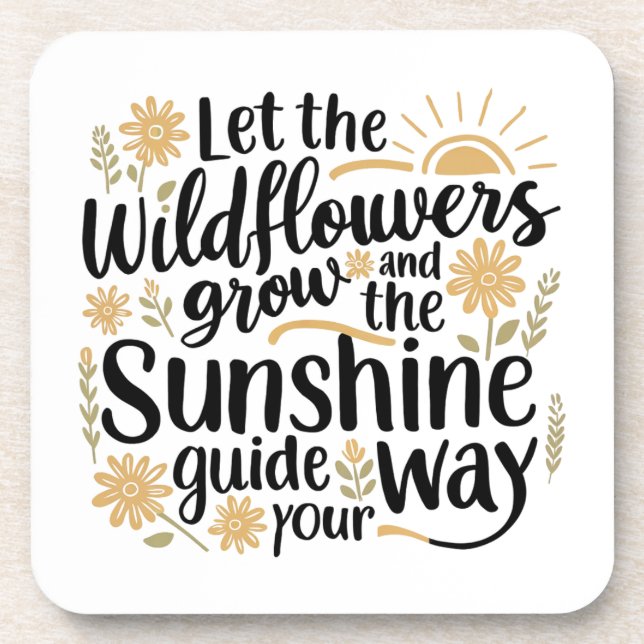 Porta copos de flores silvestres (Frente)