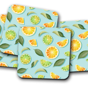 Porta copos de Fruta com limão   Conjunto de Porta