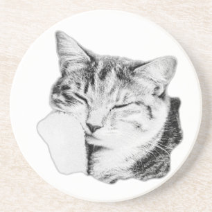 Porta copos de Gato Monocromático