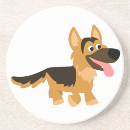 Porta copos de German shepherd de desenho animado