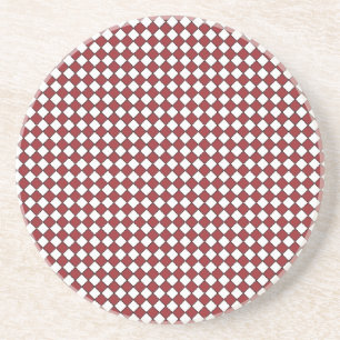 Porta copos de Gingham Vermelho, Preto e Branco