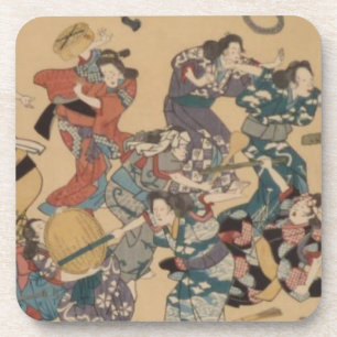 porta copos de Hiroshige do ichiryusai