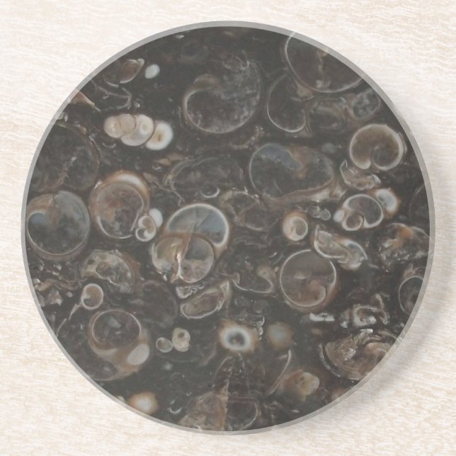 Porta copos de Impressão de Rocha Polida (Turritel (Frente)