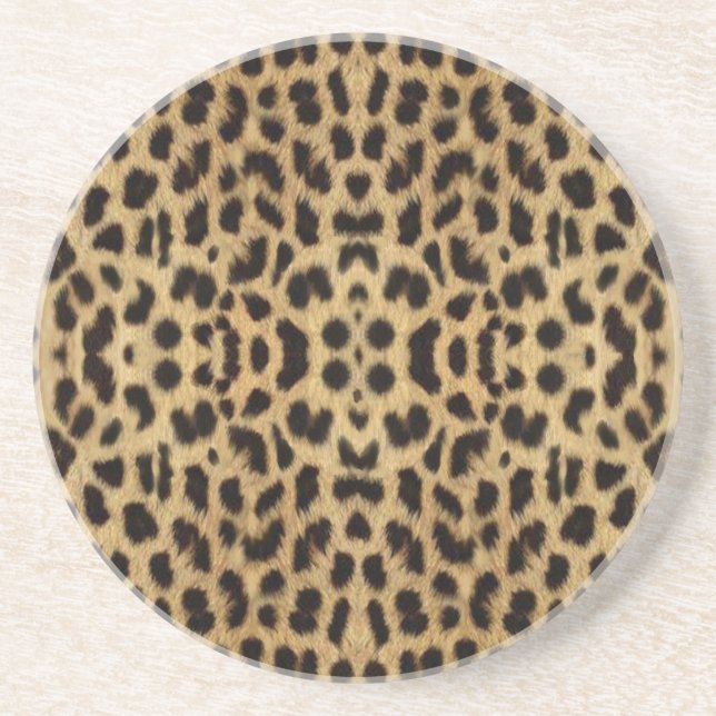 Porta copos de impressão leopardo (Frente)