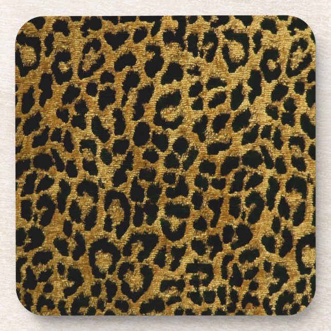 Porta copos de Impressão Preta-Leopardo Preto, Dou (Frente)