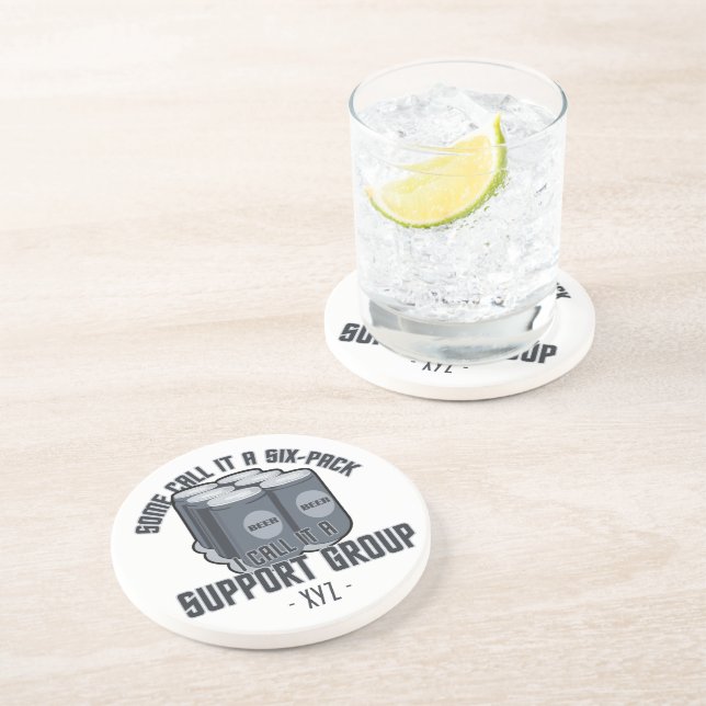 Porta copos de monograma personalizado Beer Six Pa (Lateral)