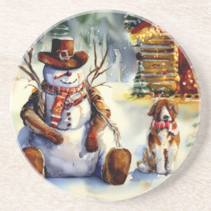 Porta copos de Natal do Cowboy Snowman