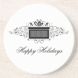 Porta copos de Natal Presente, Preto