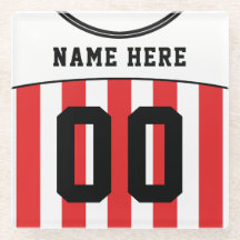 Porta copos de nome e número Jersey, futebol