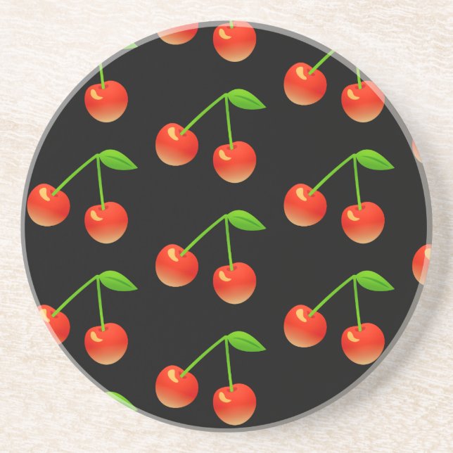 Porta copos de padrão de cereja para a celebração  (Frente)