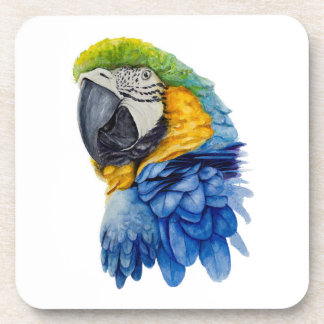 Porta copos de papagaio azul