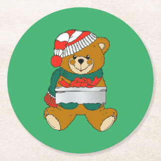 Porta-copos de papel do Urso de Natal