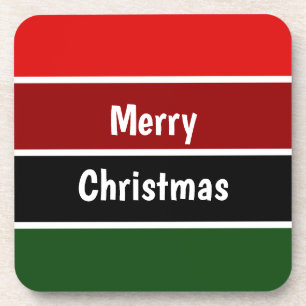 Porta copos de Papel Quadrado de Natal Vermelho E