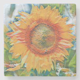 Porta copos de pedra angular laranja e amarela