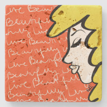 Porta copos de pedra ao vivo