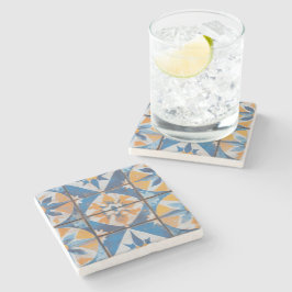 Porta copos de pedra Azulejo do Mediterrâneo Vinta