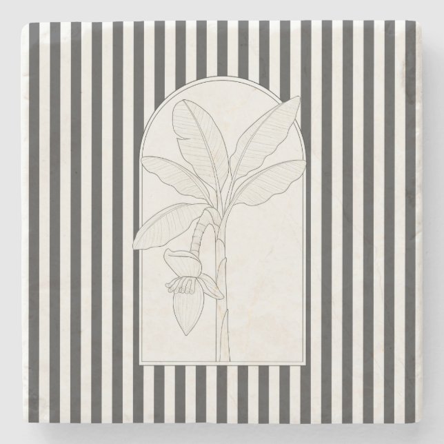 Porta copos de Pedra Botânica da Flor Elegante (Frente)