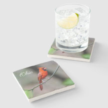 Porta copos de pedra cardinal de Ohio