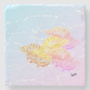 Porta copos De Pedra : Célula Marinha No Mar