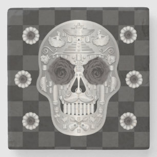 Porta copos de pedra Chrome Calavera (Rosa preto)