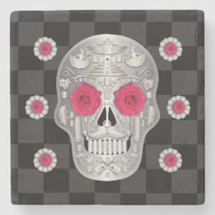 Porta copos de pedra Chrome Calavera (Rosa Rosa Ro