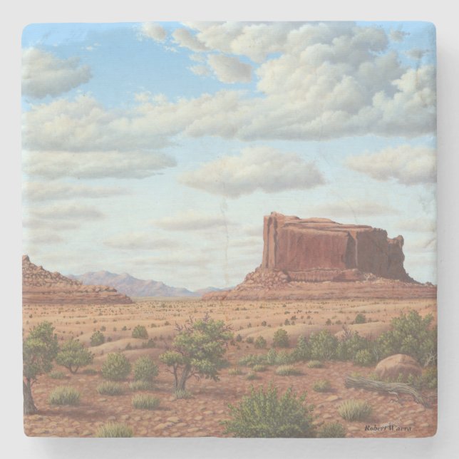 Porta copos de pedra da bebida do deserto (Frente)