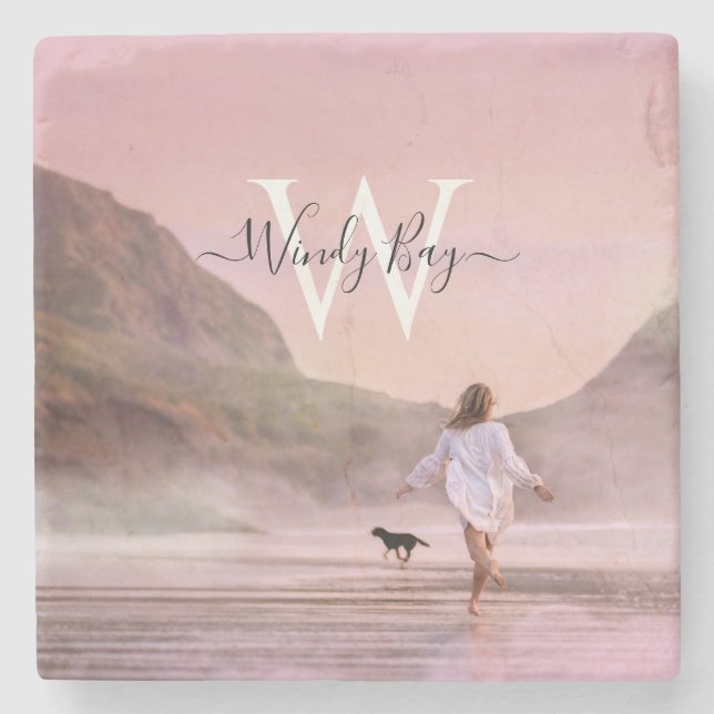 Porta copos de Pedra da Fotografia em Cena de Prai (Frente)