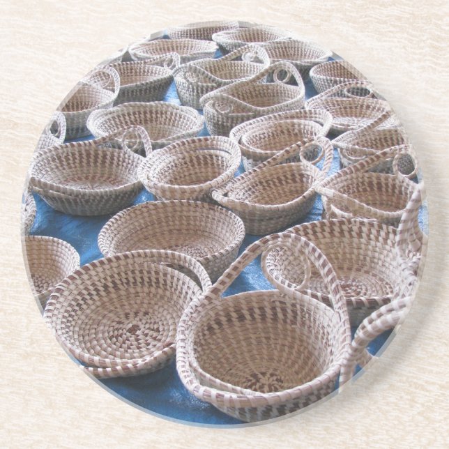 Porta copos de pedra das cestas do SC Sweetgrass (Frente)