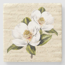 Porta copos de pedra das flores da magnólia do