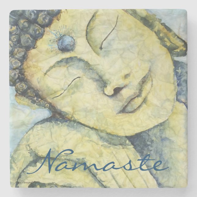 Porta copos de pedra de Buddha Namaste (Frente)