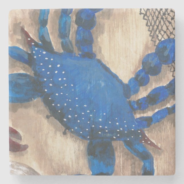 Porta copos de Pedra de Caranguejo e Seashell (Frente)