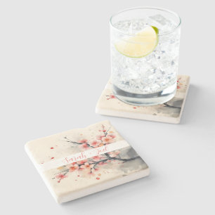Porta copos de Pedra de Casamento Sakura, Cor-de-Á