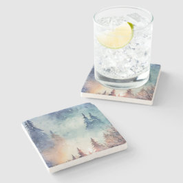 Porta copos de Pedra de Inverno da Aquarela
