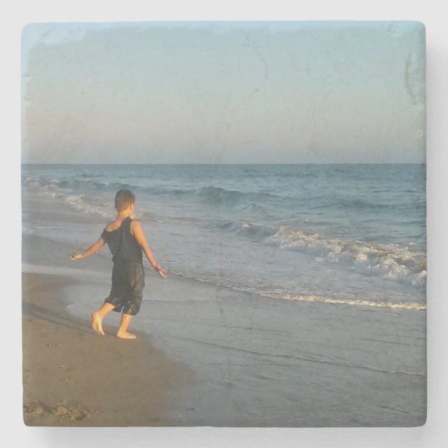 Porta copos de pedra de jogo da areia (Frente)