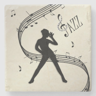 Porta copos de Pedra de Música do Ouro Jazz Dance
