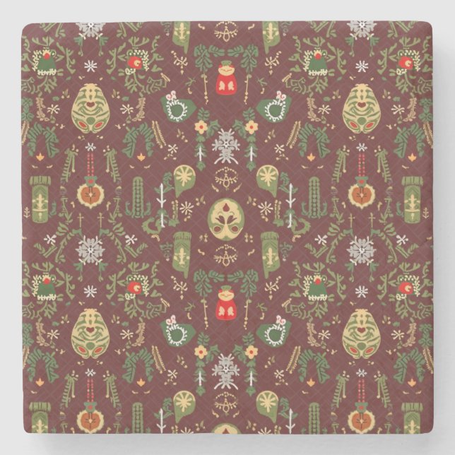 Porta copos de Pedra de Natal (Frente)