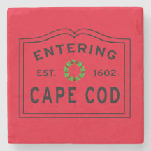 Porta copos de Pedra de Natal de Cape Cod